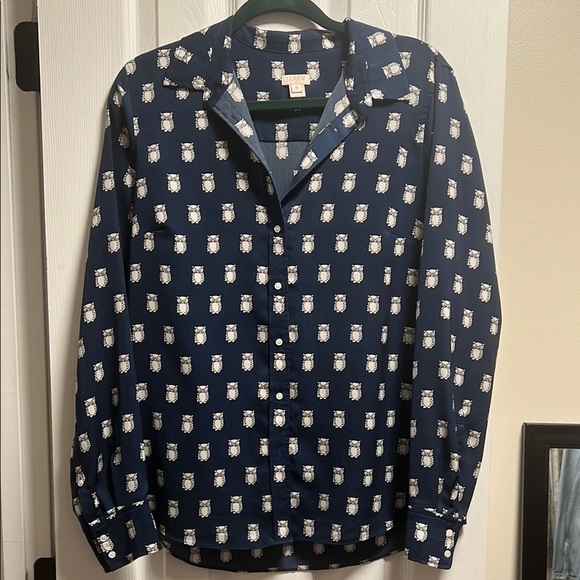 J. Crew Tops - Owl Button Down Shirt